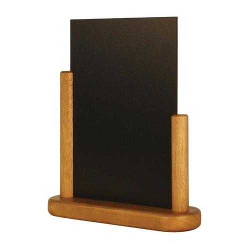 Tafel krijtbord teak effect | Massief beukenhout met, Zakelijke goederen, Horeca | Keukenapparatuur, Nieuw in verpakking, Verzenden