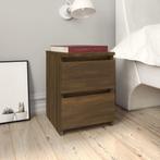 vidaXL Nachtkastjes 2 stuks Bruin Eiken 30x30x40 cm Bewerkt, Verzenden, Nieuw