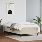 vidaXL Bedframe kunstleer crèmekleurig 90x200 cm, Huis en Inrichting, Slaapkamer | Bedden, Verzenden, Nieuw