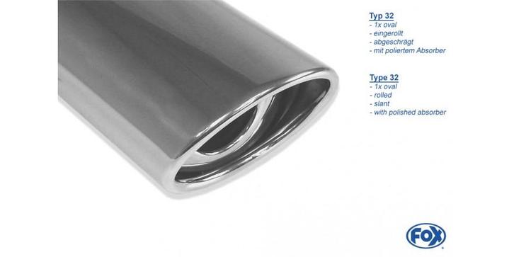 FOX Citroen ZX einddemper - 115x85 type 33, Auto-onderdelen, Uitlaatsystemen, Nieuw, Verzenden