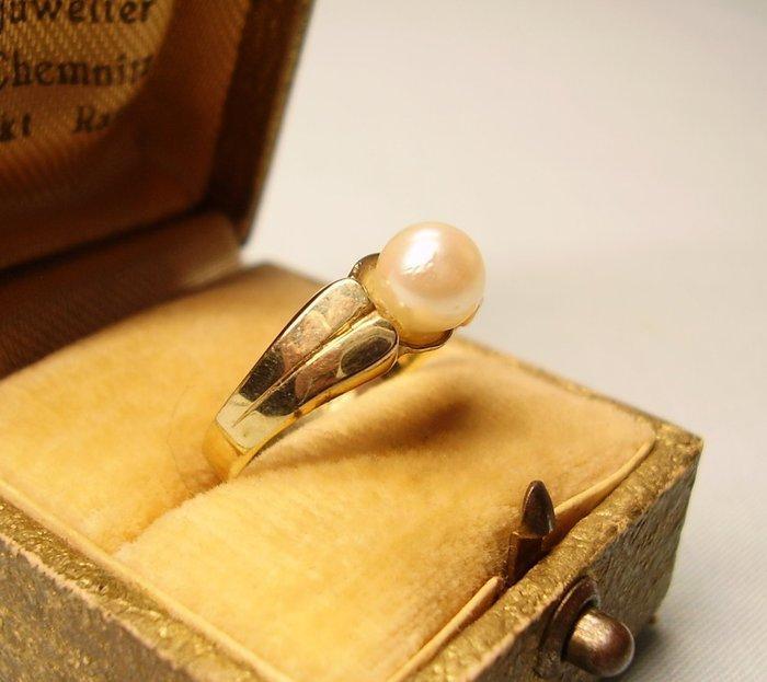 Zonder minimumprijs - Ring - 8 karaat Geel goud - 1.40ct., Handtassen en Accessoires, Ringen