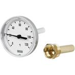 0 tot +80°C Aluminium Bimetalen Thermometer 63mm Behuizing, Verzenden