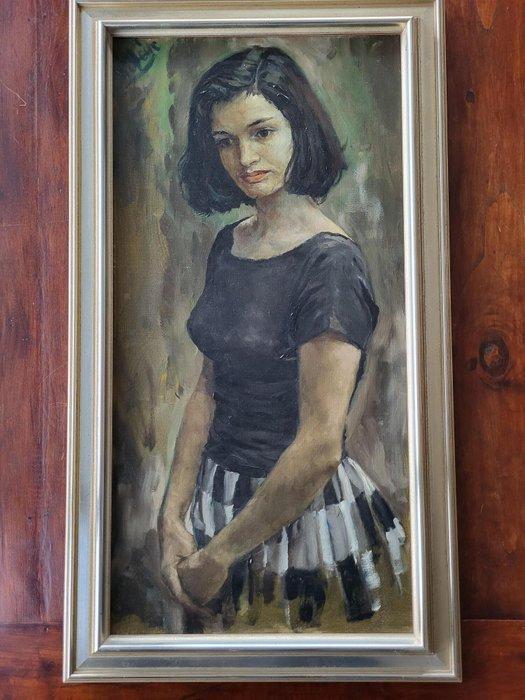 Johann von Stein (1896-1965) - Portret van jonge vrouw., Antiek en Kunst, Kunst | Schilderijen | Klassiek