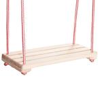 Houten schommel - 42x18 cm - naturel - rood wit, Kinderen en Baby's, Ophalen of Verzenden, Nieuw