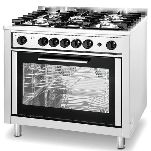 Fornuis + Heteluchtoven | Gas/Elektrisch | 5 Branders, Zakelijke goederen, Horeca | Keukenapparatuur, Nieuw in verpakking, Verzenden