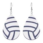 Fako Bijoux® - Oorbellen - Druppel - Kunstleer - Handbal, Verzenden, Nieuw