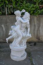 sculptuur, Coppia figure Mitologiche - 90 cm - Wit, Antiek en Kunst