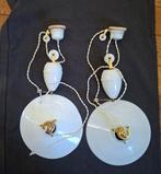 2 Lampes  Monte et Baisse - Plafonnier (2) - Porcelaine,, Antiek en Kunst