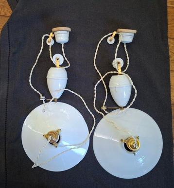 2 Lampes  Monte et Baisse - Plafonnier (2) - Porcelaine,
