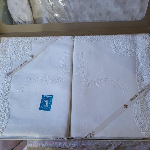 RDS - Drap de lit (2) - 290 cm - 270 cm, Antiek en Kunst, Antiek | Tapijten, Tafelkleden en Textiel