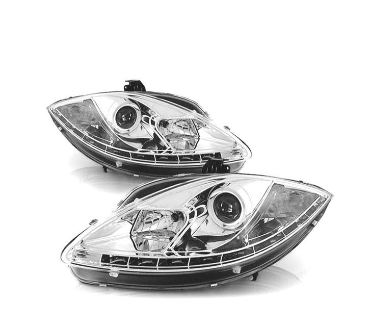 Phares Led Daylight Pour Seat Leon 1P Altea 09+ Fond Chromé, Autos : Pièces & Accessoires, Éclairage, Envoi