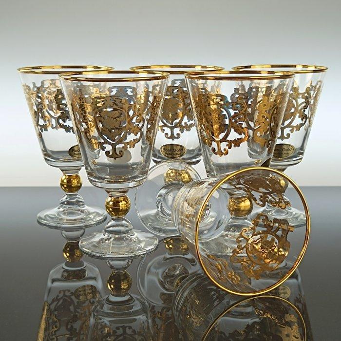 SECOLOVENTESIMO - Kelk (6) - Rose Gold conic - 24 kt goud -, Antiek en Kunst, Antiek | Meubels | Tafels