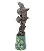 sculptuur, A couple of eagles - 61 cm - Brons, Marmer