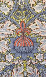 William Morris weefsel damast blauw duif - Realistisch, Antiek en Kunst