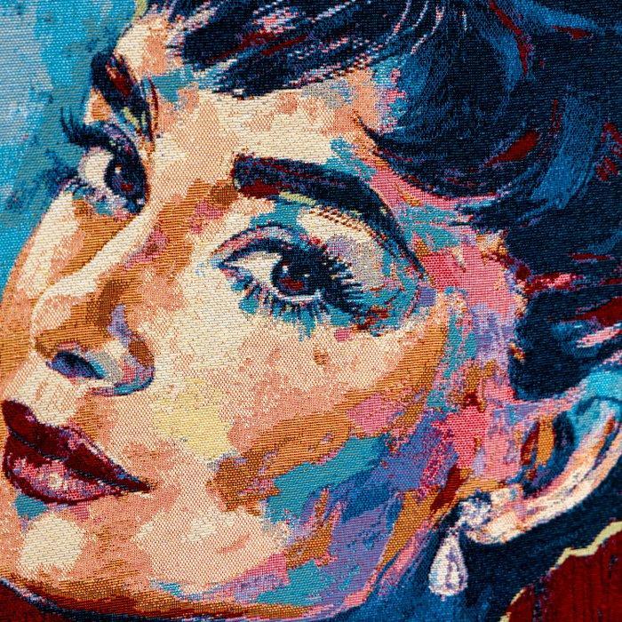 AA166 - Arazzo: eerbetoon aan Audrey Hepburn - Wandtapijt -, Antiek en Kunst, Antiek | Tapijten, Tafelkleden en Textiel