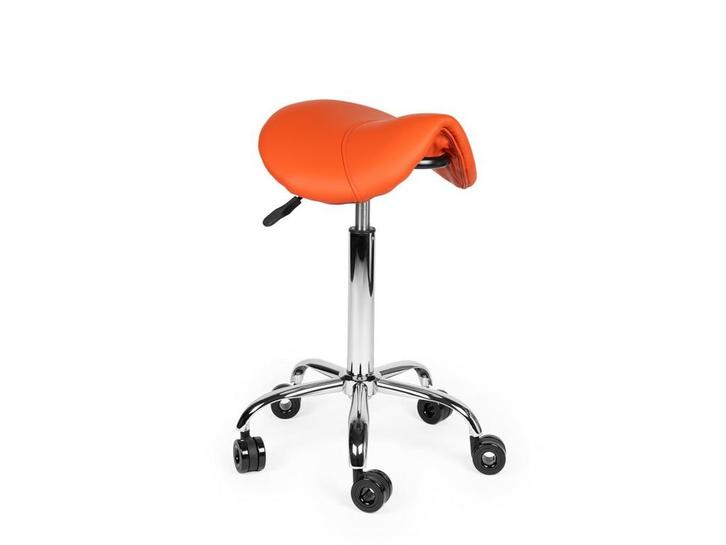 Kapperskruk Oranje - Standaard Zithoogte, Huis en Inrichting, Krukjes, Nieuw, In hoogte verstelbaar