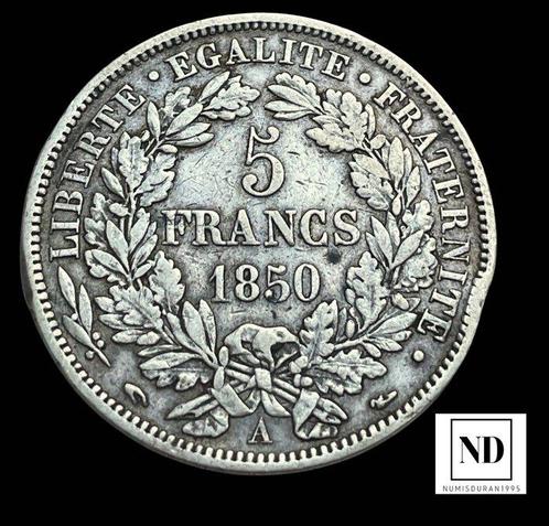 Frankrijk. 5 Francs 1850 - París (Zonder Minimumprijs), Postzegels en Munten, Munten | Europa | Niet-Euromunten