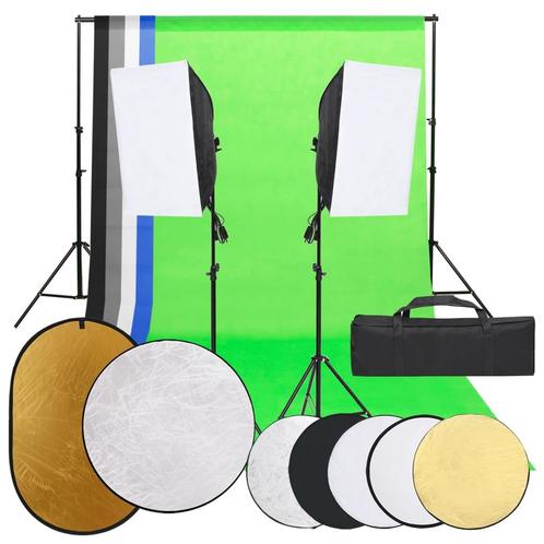 vidaXL Fotostudioset met verlichtingsset, achtergrond en, Audio, Tv en Foto, Fotografie | Fotostudio en Toebehoren, Nieuw, Verzenden