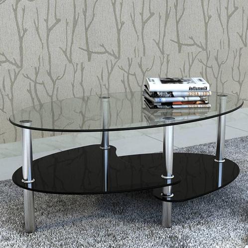 vidaXL Salontafel met exclusief ontwerp zwart, Huis en Inrichting, Tafels | Salontafels, Nieuw, Verzenden