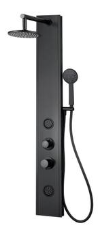 Douchepaneel Mumbai Zwart Regendouche Mengkraan, Verzenden