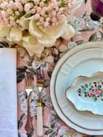 (1) Mantel de loneta estampada para mesas amplias, flores, Antiquités & Art