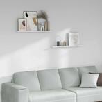 vidaXL Wandplank met plank 2 pcs Wit Marmer 80 x 9 x 3 cm, Verzenden, Nieuw