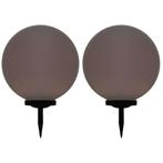 vidaXL Solarlampen 2 st LED rond 50 cm RGB, Tuin en Terras, Verzenden, Nieuw