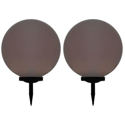 vidaXL Solarlampen 2 st LED rond 50 cm RGB, Tuin en Terras, Buitenverlichting, Nieuw, Verzenden