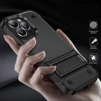 iPhone 15 Pro Armor Hoesje met Kickstand - Shockproof Cover, Telecommunicatie, Verzenden, Nieuw