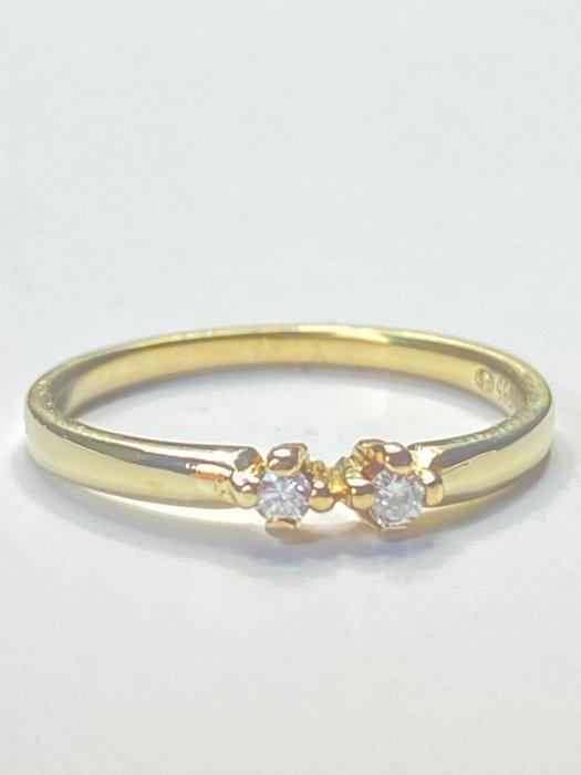Zonder Minimumprijs - Ring - 14 karaat Geel goud Diamant, Handtassen en Accessoires, Ringen