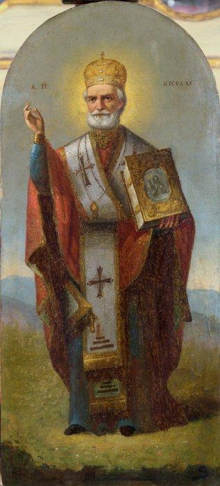 Europese school (XIX) - San Nicola benedicente, Antiek en Kunst, Kunst | Schilderijen | Klassiek
