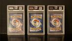 Pokémon - 3 Graded card - Dracaufeu, Tortank, Florizarre, Nieuw