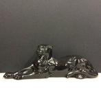 Sculpture, Black panther - 17 cm - Céramique