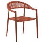 Stoel | Rotan/Aluminium | Rood | In-/Outdoor | Stapelbaar |, Verzenden, Nieuw in verpakking