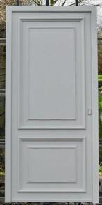 pvc buitendeur , voordeur , deur 100 x 214 wit /  agaatgrijs, Ophalen of Verzenden, Buitendeur