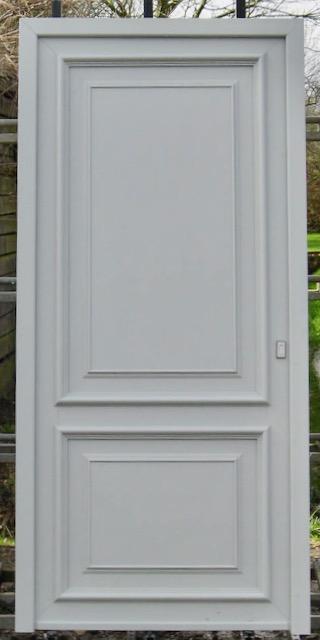 pvc buitendeur , voordeur , deur 100 x 214 wit /  agaatgrijs, Doe-het-zelf en Bouw, Deuren en Vliegenramen, Nieuw, Kunststof, Buitendeur