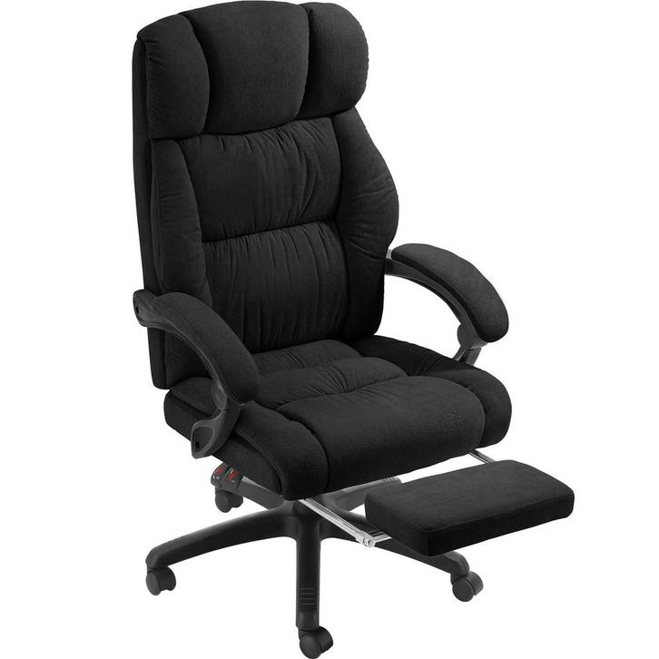 tectake Bureaustoel Jillien met voetsteun en veloursbekledin, Huis en Inrichting, Bureaus, Verzenden