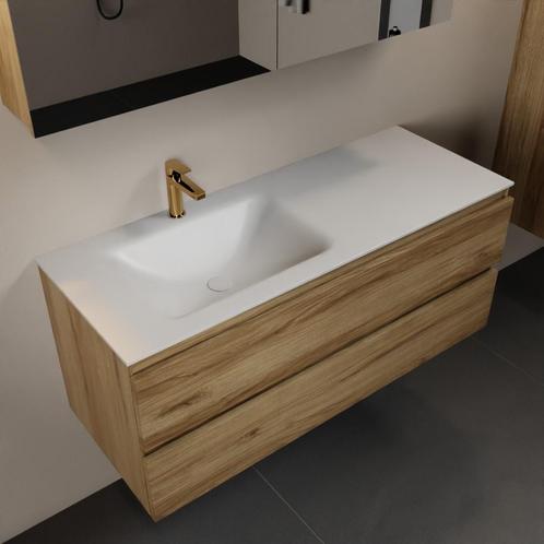 MONDIAZ AIVY 120cm badmeubel Chai, wastafel Talc solid, Doe-het-zelf en Bouw, Sanitair, Overige typen, Nieuw, Ophalen of Verzenden