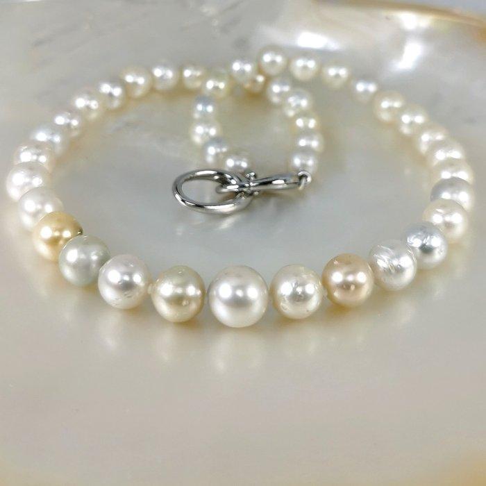 Halsketting Zilver Parel - Regenboog SSP Ø8,6x12,8mm, Handtassen en Accessoires, Kettingen