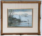 Willem Weissenbruch (1864-1941) - Polderlandschap met bootje, Antiek en Kunst, Kunst | Schilderijen | Klassiek