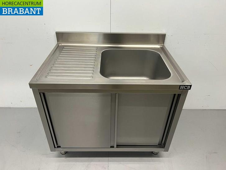 Evier en inox à portes coulissantes Premium-line 100 cm, Articles professionnels, Horeca | Autre, Envoi