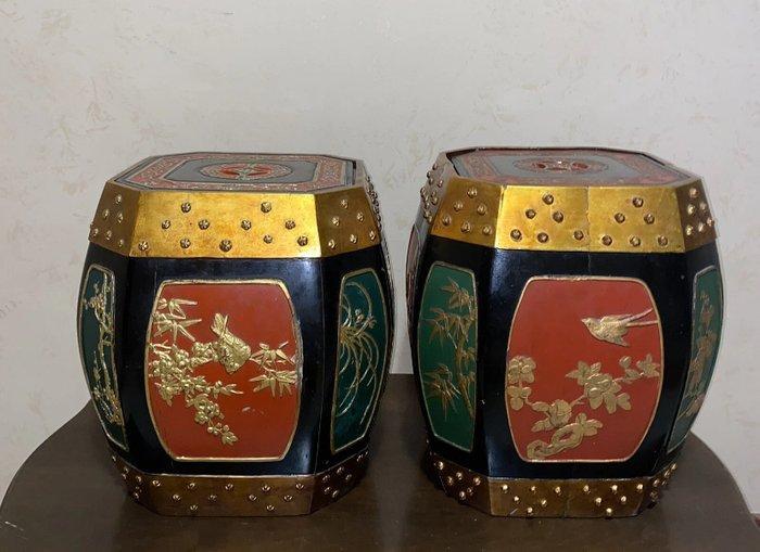 Oude vaten voor rijst - Hout - China - 1920, Antiek en Kunst, Antiek | Overige Antiek