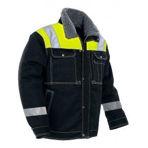 Jobman werkkledij workwear - 1179 winter jacket m zwart geel, Bricolage & Construction, Vêtements de sécurité