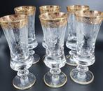 Italian Manufacturer - Champagneglas (6) - Glas, Verguld, Antiek en Kunst