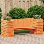 vidaXL Bankje met plantenbakken 167,5x60x65 cm grenenhout, Verzenden, Nieuw