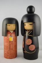 Set uitstekende Kokeshi-poppen uit Japan (Hana Hikaru) -, Antiek en Kunst