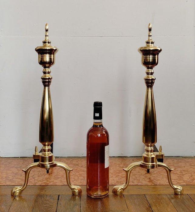 Schouw (2) - Gravé B - 1950-1960 - Paire de Chenets, Antiek en Kunst, Curiosa en Brocante