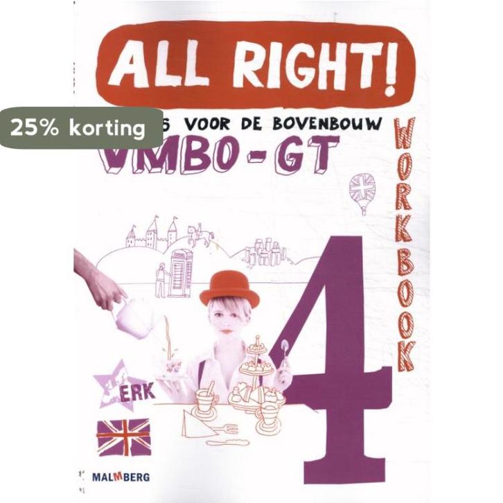 All Right! 4 vmbo-gt workbook 9789034576941 Lemmens, Boeken, Schoolboeken, Gelezen, Verzenden