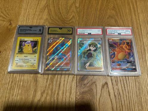 Pokémon - 4 Graded card - Charizard, Pikachu - PSA 9, Hobby en Vrije tijd, Verzamelkaartspellen | Pokémon