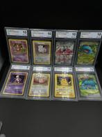 Pokémon - 8 Graded card - PIKACHU HOLO & CLEFABLE HOLO &